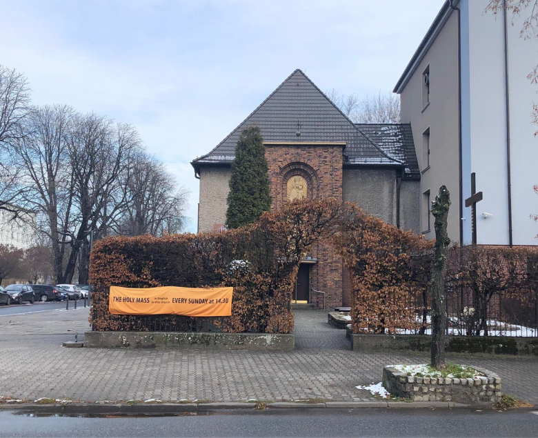 Kościół św. Alberta Wielkiego w Gliwicach, gdzie odprawiane są msze w języku angielskim.
